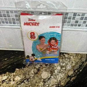 Bestway Mickey Mouse Swim Vest, Red, Ages 3-6